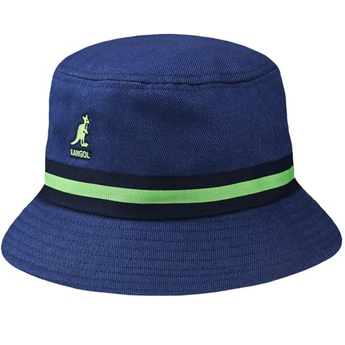 Kangol Stripe Lahinch, Bucket Hat for Women and Men, Cotton Hat, Large, Navy - Thumbnail 5