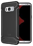 TUDIA Galaxy S8 Case, Carbon Fiber Design Lightweight [TAMM] TPU Bumper Shock Absorption Cover for Samsung Galaxy S8 (Black)