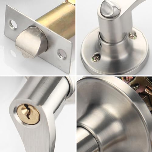 Poignée de porte de style vague avec serrure finition premium - 7