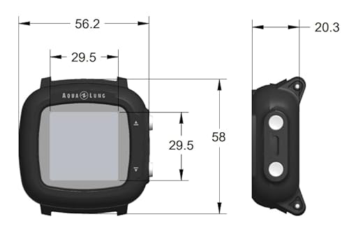 Foto von Aqualung i330R - Tauchcomputer, Bluetooth, Gut lesbares, ultrahelles Farbdisplay, Intuitive Benutzeroberfläche, Aqua lung Dive Computer mit wiederaufladbarer Batterie, Ideal zum Tauchen