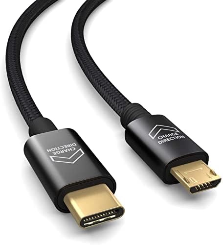 PAXO 1 m OTG kabel połączeniowy USB, kabel MICRO USB na USB C (ładuje urządzenia USB C), kabel do transmisji danych, kabel do ładowania, USB 2.0