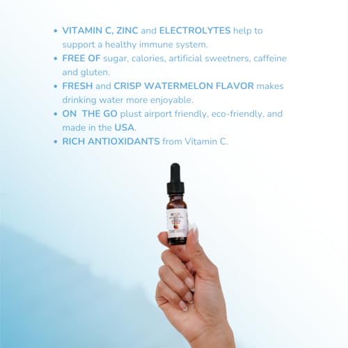 Image of Pure Inventions - Water Enhancer Drops - Delicious, Refreshing Sugar-Free Electrolyte Drops, Antioxidant Vitamin C Support, Zero Calories, No Artificial Sweeteners, Watermelon, 12 Servings