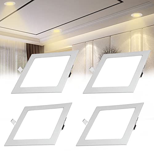 HFDJRWK Lampada da Incasso a LED 4000K Lampada da Incasso a LED Ad Alta Luminosità 3W/4w/6w/9w/12w/15w/18w Adatta for L'illuminazione di Interni(3w,4pcs)