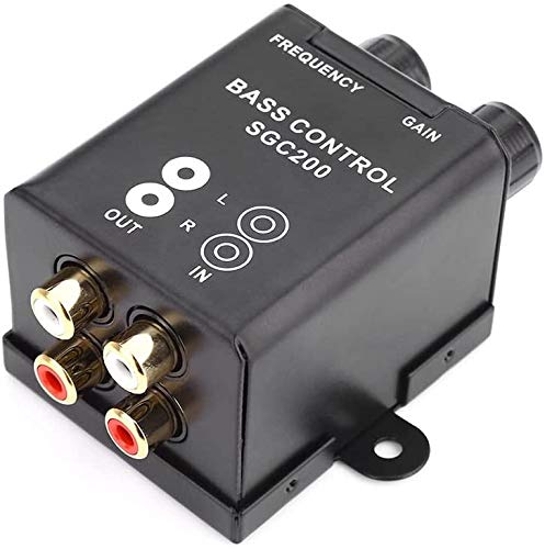 MANHONG Universal Car Remote Amplifier Subwoofer Equalizer Crossover Bass Controller, 2 Channels, Part Number 23455, Frequency 150Hz - 40Hz, Gain 0db to -12db