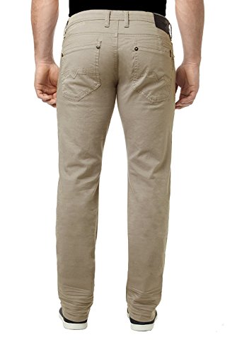 Buffalo David Bitton mens Straight Six-x Black Jeans, Authentic Tan, 29W x 32L US3