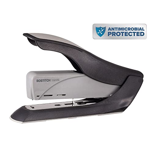 Bostitch Office 60 Sheet Heavy Duty Stapler - Two Fingers, No Effort, Spring Powered Stapler - Gray (1200)