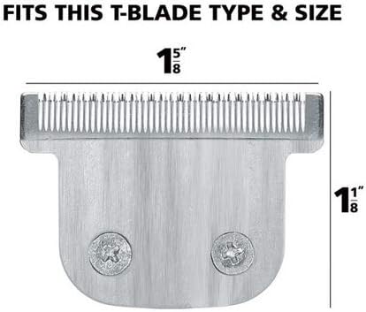 Replacement Detachable Trimmer Replacement T-Blade for Select Wahl Trimmers Models: 5537C, 5598, 9653, 9686, 9816-200, 9818L, 9837, 9854, 9854L, 9855, 9860, 9860L, 9864 9867L, 9870L, 9867-100
