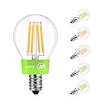 LVWIT E14 Bulb,Ultra-Efficient E14 Light Bulb,40W Small Screw Bulbs,2.2W Energy Saving Light Bulbs,A-Class Warm White Golfball Light Bulbs,470LM,2700K,Non Dimmable (6 PCS,Clear)