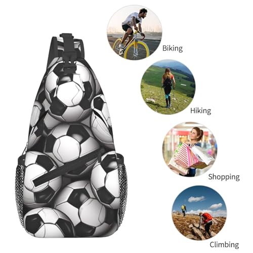 Bolso cruzado estilo balón de fútbol para hombres y mujeres miniatura 6