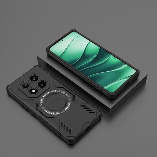 Image of Back Cover Case for Redmi Note 14 Pro 5G | 360 Protection Mobile Phone Case Mag-Safe | Camera Protection | Back Cover for Redmi Note 14Pro 5G / Note 14 Pro 5+G - Black TPU+PC