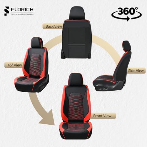 Image of FLORICH Car Seat Covers Front Seat, Leather Seat Covers for Cars, Waterproof Car Seat Protector Breathable, Front Seat Covers for Cars, Automotive Seat Covers Universal Fit for Most Cars SUV Truck