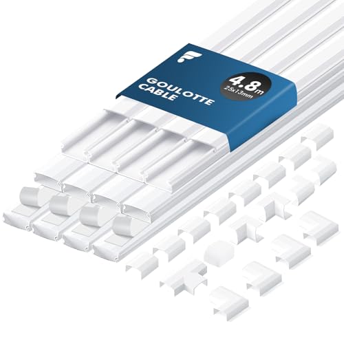 Goulotte Cable Tv Brico Dépôt Goulotte Câble Murale En Alu - Cache-fil Design Pour TV & Bureau (50x30mm) Goulotte Cable Tv Mural