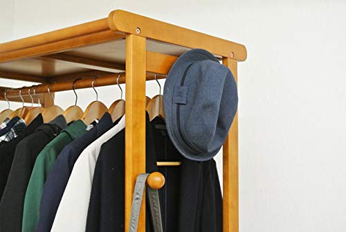 Amazon｜天然木 ハンガーラック カーテン付き 「 カーテン付ハンガー