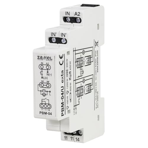 Relais bistable impulsionnel 12-230V AC/DC PBM-04/U pour tableau électrique