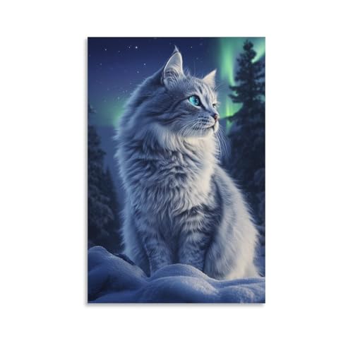 Chat des forêts norvégiennes murale pour chambre et couloir