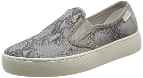 PLDM by Palladium Grenada - Zapatillas de Deporte de Canvas para Mujer Gris Gris (Snake/Lt Grey) 39