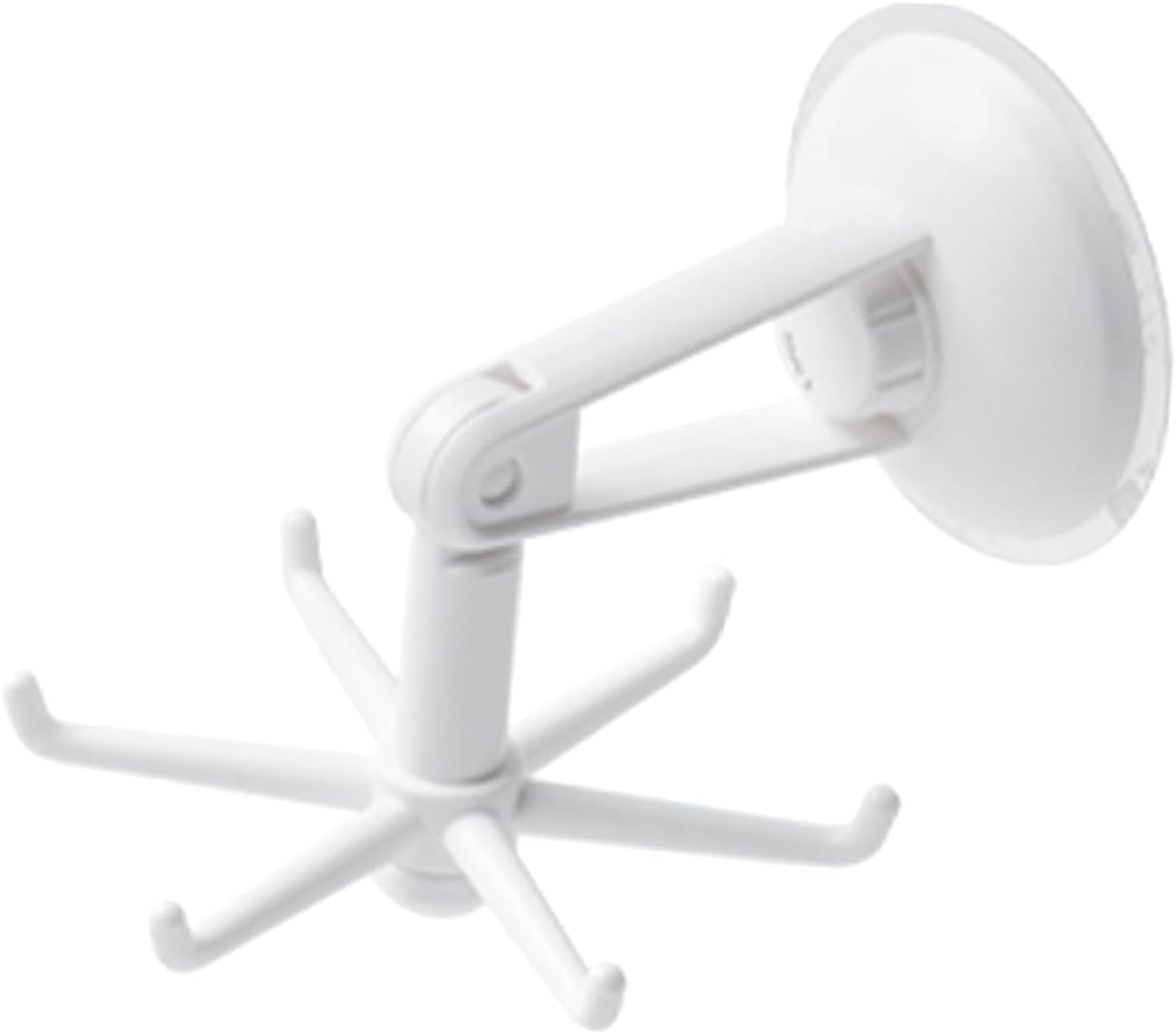LIFKOME White 6 Hook Rotating Wall Mounted Kitchen Utensil Hanger