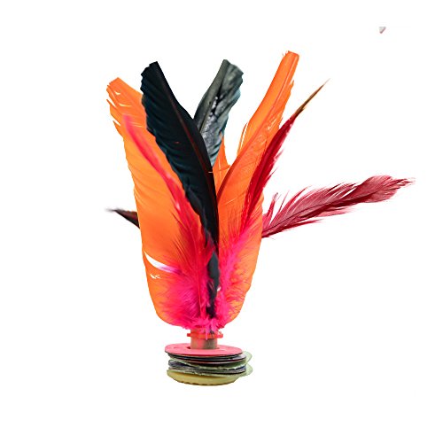 Jianzi Professional Foot Feather by KickFire Classics | Best Easy Hacky Sack Alternative Kick Game | Indoor Outdoor Game for Kids, Adults, & Teens | Includes 1 Shuttlecock