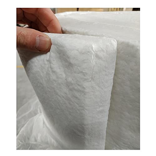 ezkxoprs Keramikfaser-Isolierdecke, Feuerleitmatte Hitze 2400F/1315C Für Herdauskleidungen, Pizzaöfen, Kessel, Ofenwände - Inklusive Handschuhe (Farbe : Weiß, Größe : 20MM-61x300cm) Cover
