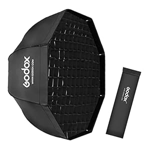 Godox Portable 80cm/31.5″ Umbrella Octagon Softbox Reflector Kit with Honeycomb Grid and Carrying Bag for Studio Photo Flash Speedlight
