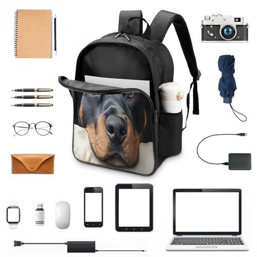 Sac à dos rottweiler 3D avec 2 compartiments pour école et voyage - 4