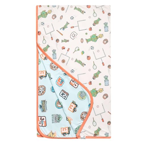Image of Copper Pearl Jumbo 3-Layer Baby Blanket: Soft Baby Quilts for Boys and Girls | Breathable, Cozy, Toddler Blanket | Baby Quilt for Newborns | 60x72 Premium Material | Sesame Street Varsity Friends