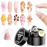 MelodySusie Solid Builder Nail Gel 3D Gel Nail Art 4 in 1 Non-Sticky for Extension UV Glue for Acrylic Nails Clear 60ML