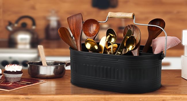 Miniatura 7 de Alpha Living Home Organizador grande de cajones de cubiertos, soporte para utensilios, organizador de cubiertos, organizador de cubiertos, soporte