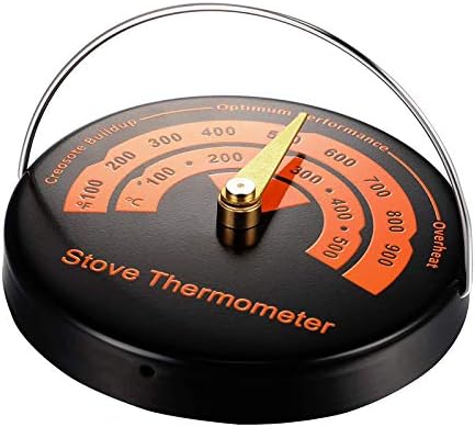 Povhhee 2-Piece Magnetic Stove Thermometer Wood Topter Cooker Temperature Meter Stove Extraction Thermometer