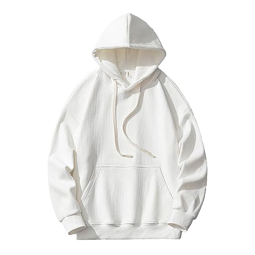 Ymosrh Men's Hoodies, Long Sleeve Lace Up Fashion Hooded Sweatshirt Casual Pullovers, M-3XL