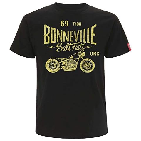 Oily Rag Men's T-Shirt Salt Flats Bobber Motorcycle Biker T-Shirt Black Cover