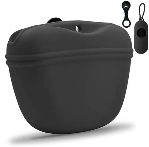 Bibykivn Sac a Friandise pour Chien - Pochette à Friandises pour Chien Dressage Portable en Silicone, Jouet Chiens Intelligent pour Silicone de Qualité Alimentaire sans BPA - Fermeture Magnétique Cover