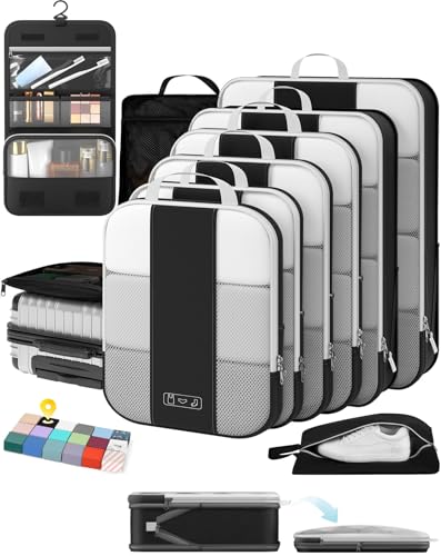 10 Set Compression Packing Cubes for Travel...