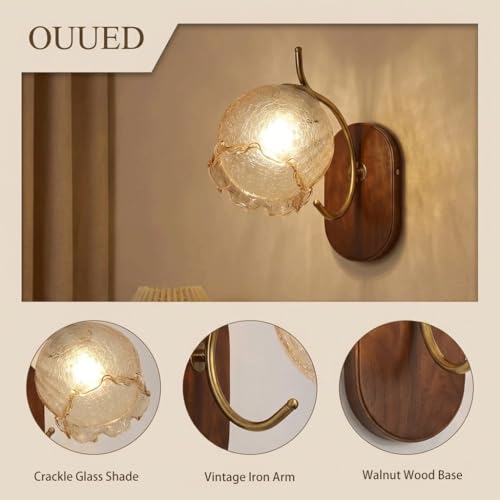 Aplique de pared de lirio para iluminar dormitorios oscuros con estilo francés 4