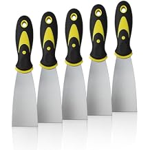 5 PCS Putty Knife, 2 Inch Spackle Knives, Stainless Steel Paint Scraper for Repairing Drywall, Removing Wallpaper, Mud, Plaster Scraping, Applying Putty