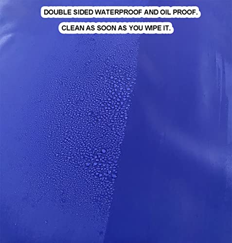 Etbol Chemical Resistant Vinyl Apron - Blue Plus Size Unisex Pvc Aprons For Dishwashing,Dog Grooming,Gardening,Fish Cleaning,Lab Work（5 Pack） #TOP2