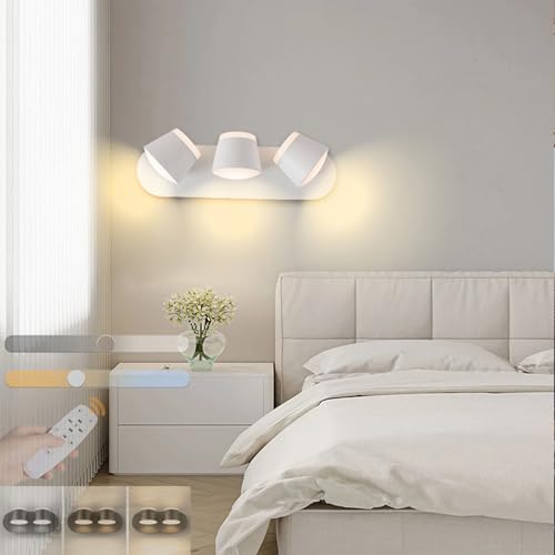 Luz de pared interior LED regulable con mando para escaleras y salones modernos