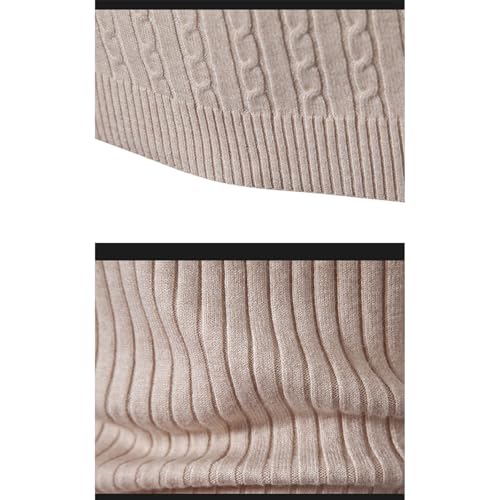 Mens Turtleneck Ribbed Knit Pullover Sweater Slim Fit Cable Pattern Winter Warm Basic Knitwear Long Sleeve Outfit4