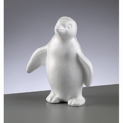 Efco Pingouin en polystyrène Blanc de 18 cm de Haut, Styropor de densité supérieure