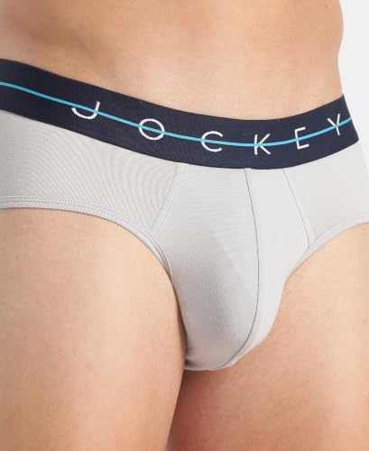 Image of Jockey NY15 Men's Super Combed Cotton Elastane Stretch Solid Brief with Ultrasoft Waistband (Pack of 2)