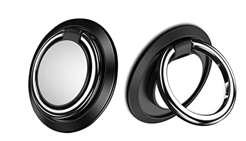 Image of amazon basics Universal Magnet Mobile Phone Ring Grip Holder Stand 360 Degree Rotation with Finger Ring for All Mobile Phone and Tablet (Black)
