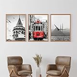 Baibexing Istanbul Vintage Poster Schwarz Weiß Istanbul 