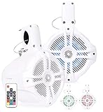Belva Pair of 500W 6.5-inch Wakeboard Tower Speakers with Multi-LED Lights and Remote