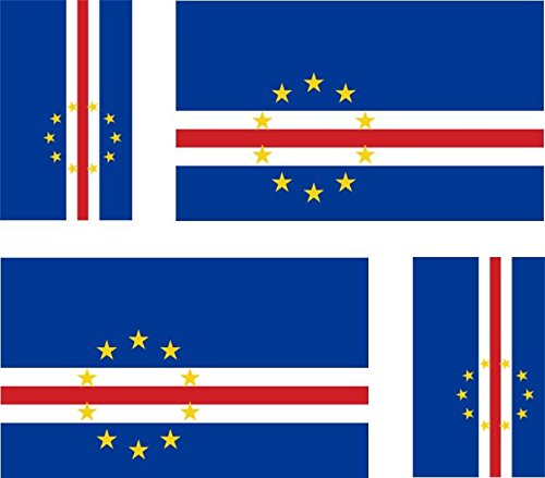 Akachafactory 4 x Autocollant Sticker Voiture Moto Valise pc Portable Drapeau Cap Vert Cap ver