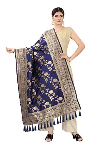Women's Woven Floral Banarasi Silk Dupatta