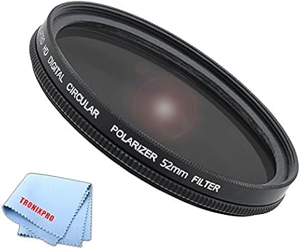 Tronixpro 52CPL 52mm Pro Series Multicoated High Resolution Circular Polarized Filter with Microfiber Cloth