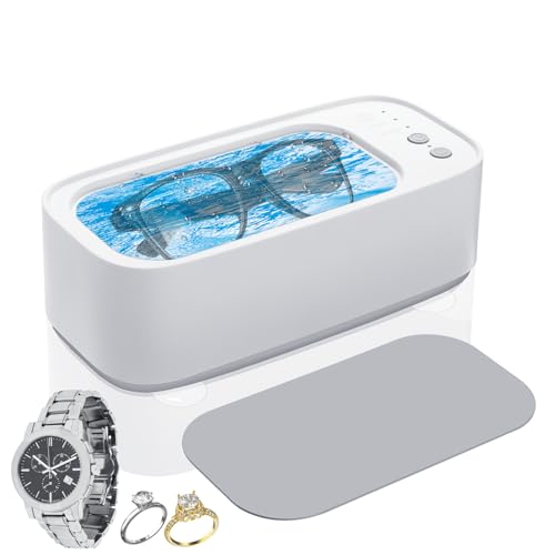 Miiepls Limpiador Ultrasonidos, 45000Hz Profesional Maquina Ultrasonidos Limpieza con 3 Modos de Limpieza, 500ml Ultrasonic Cleaner para Gafas Relojes Pendientes Dentaduras Joyas