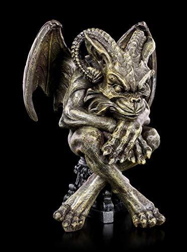 Gargoyle Gothic Figur - Listiger Teufel | Fantasy-Figur, Deko-Figur, Skulptur, Statue, H 15 cm