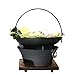 Produktbild Tragbarer kleiner Hot Pot Antihaft-Holzkohleherd, Tischgrill aus Gusseisen BBQ-Alkoholherd, BBQ-Grill im japanischen Stil mit Holzsockel, Campingkochen Multifunktionaler Barbecue-Grill