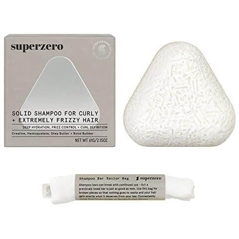 SUPERZERO Solid Shampoo Bar for Curly, Coily & Extremely Frizzy Hair, Made With Clean & Organic Ingredients, Sulfate-Free, Cruelty-Free & Vegan Cover
